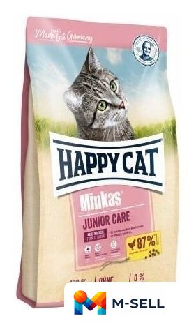 Сухой корм для кошек Happy Cat Minkas Junior Care (Птица) 10 кг - Изображение №1 — Мульти e-магазин M-SELL