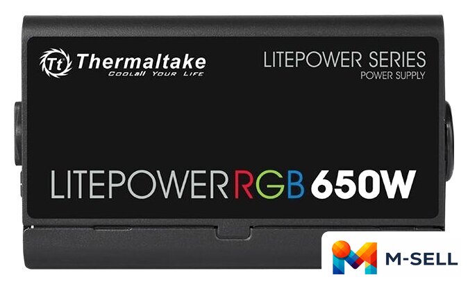 Блок питания Thermaltake Litepower RGB 650W LTP-650AL2NK - Изображение №5 — Мульти e-магазин M-SELL