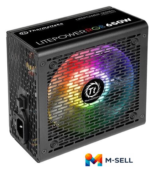 Блок питания Thermaltake Litepower RGB 650W LTP-650AL2NK - Изображение №4 — Мульти e-магазин M-SELL
