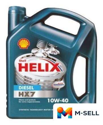 Моторное масло Shell Helix Diesel HX7 10W-40 4л - Изображение №1 — Мульти e-магазин M-SELL