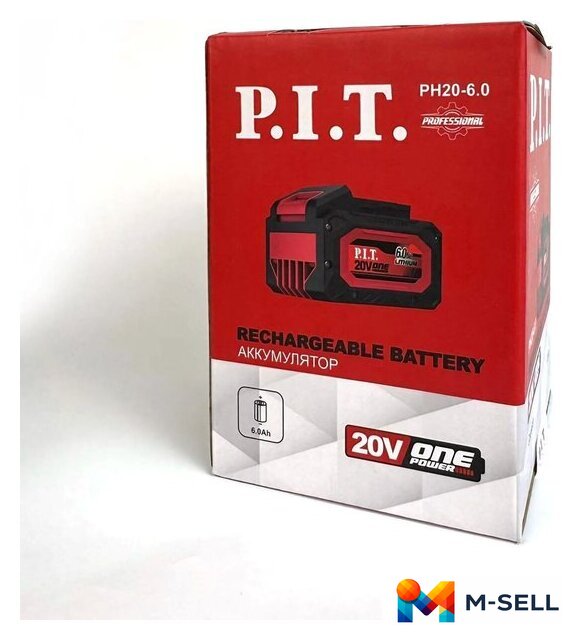 Аккумулятор P.I.T. PH20-6.0 (20В/6 Ач) - Изображение №3 — Мульти e-магазин M-SELL