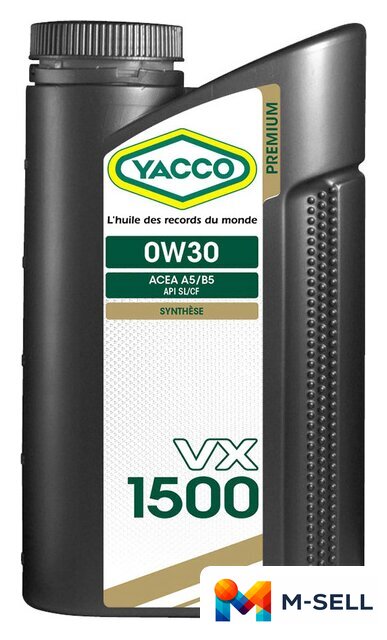 Моторное масло Yacco VX 1500 0W-30 1л - Изображение №1 — Мульти e-магазин M-SELL