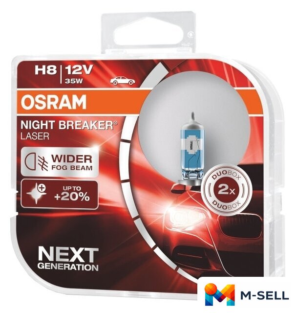 Галогенная лампа Osram H8 64212NL-HCB 2шт - Изображение №1 — Мульти e-магазин M-SELL