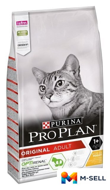 Сухой корм для кошек Pro Plan Original Adult OptiRenal с курицей 10 кг - Изображение №1 — Мульти e-магазин M-SELL