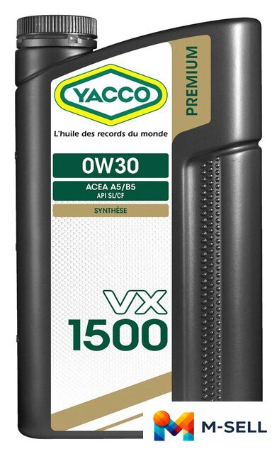 Моторное масло Yacco VX 1500 0W-30 2л - Изображение №1 — Мульти e-магазин M-SELL