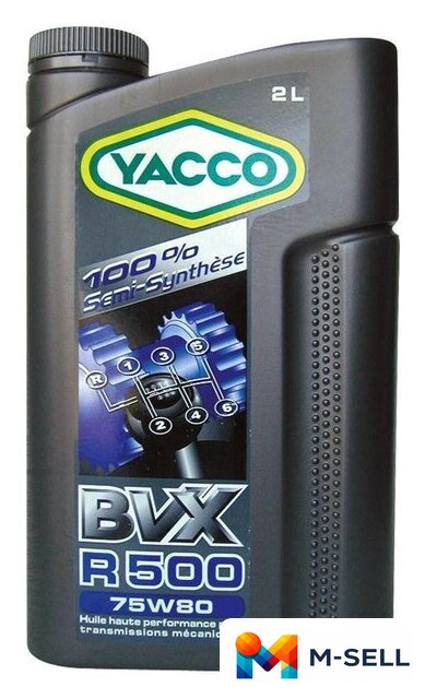 Трансмиссионное масло Yacco BVX R 500 75W-80 2л - Изображение №1 — Мульти e-магазин M-SELL