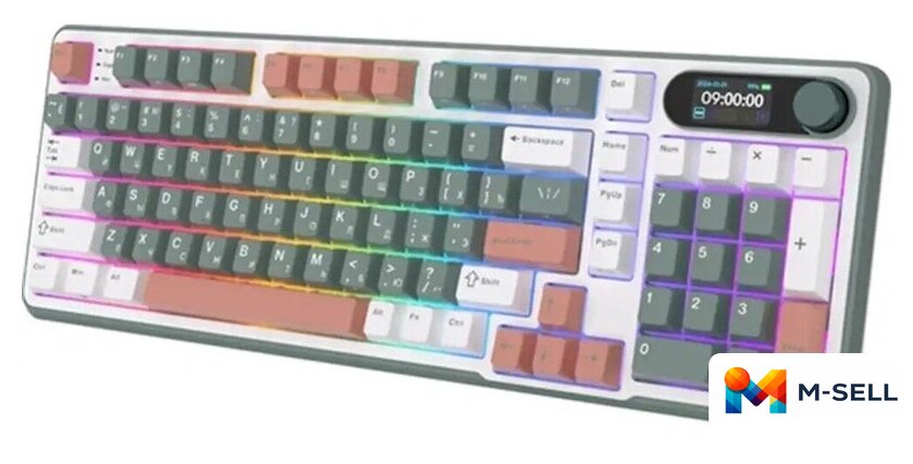 Клавиатура Royal Kludge RK-S98 RGB Clay Green (RK Pale Green) - Изображение №2 — Мульти e-магазин M-SELL
