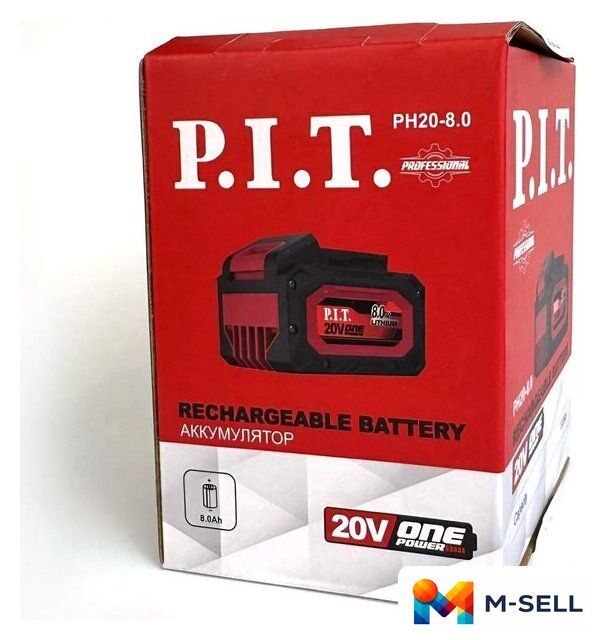 Аккумулятор P.I.T. PH20-8.0 (20В/6 Ач) - Изображение №3 — Мульти e-магазин M-SELL