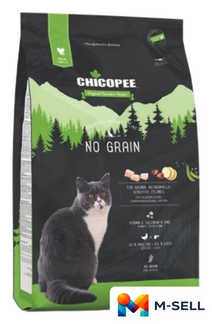 Сухой корм для кошек Chicopee HNL No Grain 8 кг - Изображение №1 — Мульти e-магазин M-SELL