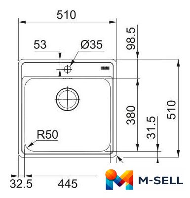 Кухонная мойка Franke BCX 610-51 TL 101.0689.942 (стальной) - Изображение №2 — Мульти e-магазин M-SELL
