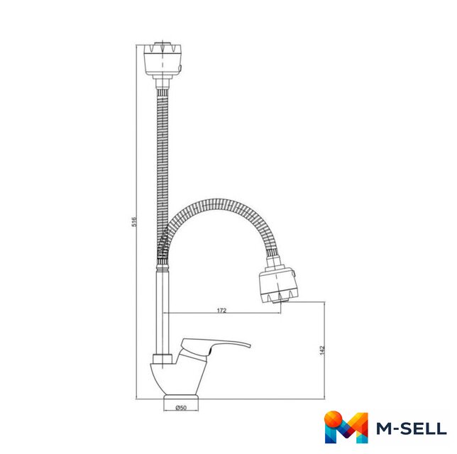 Смеситель Gross Aqua Base 3205258С-В015 - Изображение №5 — Мульти e-магазин M-SELL