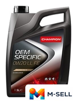 Моторное масло Champion OEM Specific LL FE 0W-20 5л - Изображение №1 — Мульти e-магазин M-SELL