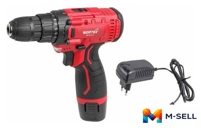 Дрель-шуруповерт Wortex LX BD 1213-1 Li 1329350 (с 1-им АКБ) - Изображение №1 — Мульти e-магазин M-SELL