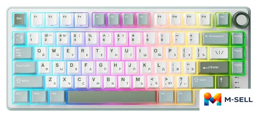 Клавиатура Royal Kludge R75 RGB Sky Cyan (RK Silver) - Изображение №1 — Мульти e-магазин M-SELL