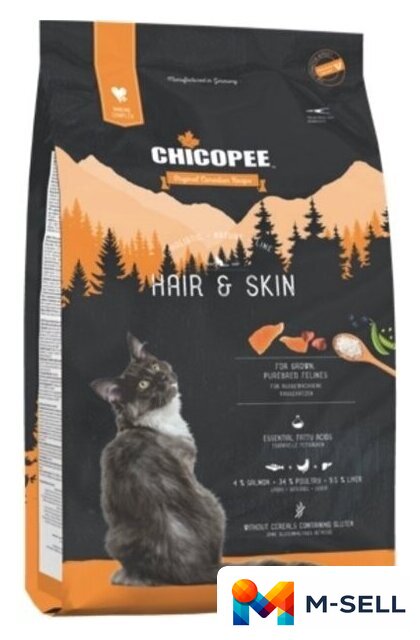 Сухой корм для кошек Chicopee HNL Hair & Skin 8 кг - Изображение №1 — Мульти e-магазин M-SELL