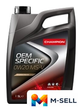 Моторное масло Champion OEM Specific MS-V 0W-20 5л - Изображение №1 — Мульти e-магазин M-SELL