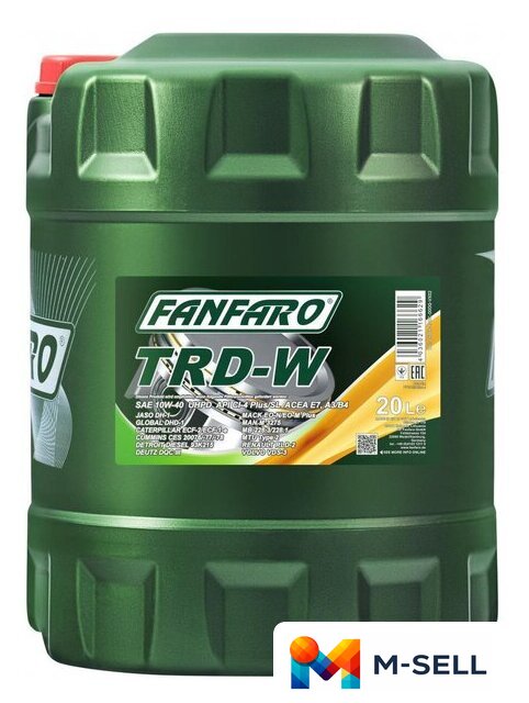 Моторное масло Fanfaro TRD-W UHPD 10W-40 20л - Изображение №1 — Мульти e-магазин M-SELL