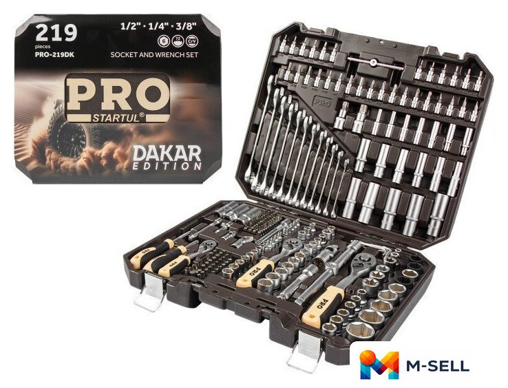 Универсальный набор инструментов Startul Pro Dakar PRO-219DK (219 предметов) - Изображение №2 — Мульти e-магазин M-SELL