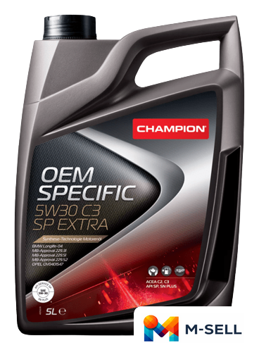 Моторное масло Champion OEM Specific 5W-30 C3 SP Extra 5л - Изображение №1 — Мульти e-магазин M-SELL