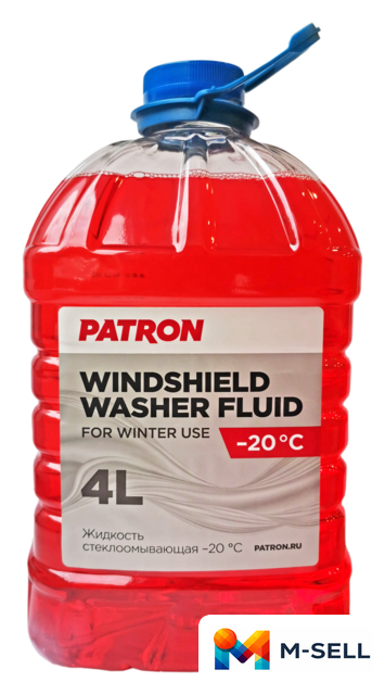 Стеклоомывающая жидкость Patron Windshield Washer Fluid -20C 4л - Изображение №1 — Мульти e-магазин M-SELL