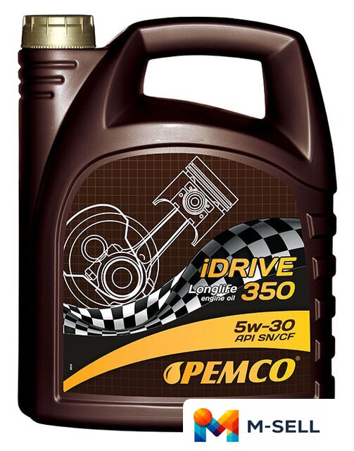 Моторное масло Pemco iDRIVE 350 5W-30 API SN/CF 5л - Изображение №1 — Мульти e-магазин M-SELL