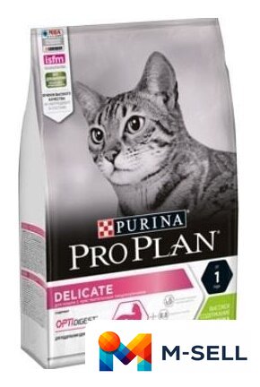 Сухой корм для кошек Pro Plan Delicate Adult с чувствительным пищеварением с ягненком 3 кг - Изображение №2 — Мульти e-магазин M-SELL