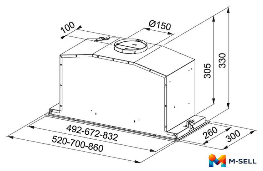 Кухонная вытяжка Franke Inca Lux FBI 537 XS/BK 305.0528.070 - Изображение №2 — Мульти e-магазин M-SELL