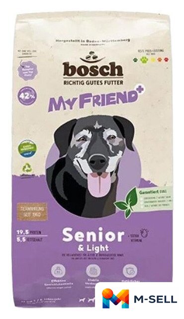 Сухой корм для собак Bosch My Friend+ Senior & Light (12 кг) - Изображение №1 — Мульти e-магазин M-SELL