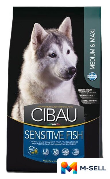 Сухой корм для собак Cibau Sensitive Fish Medium & Maxi (Рыба) 12 кг - Изображение №1 — Мульти e-магазин M-SELL