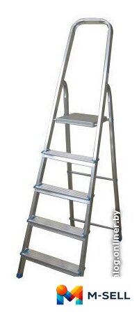 Лестница-стремянка LadderBel STR-AL-5Е (5 ступеней) - Изображение №1 — Мульти e-магазин M-SELL