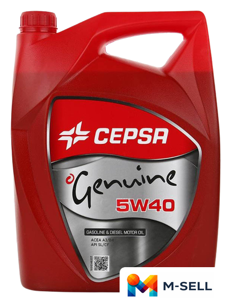 Моторное масло CEPSA Genuine Synthetic 5W-40 4л - Изображение №1 — Мульти e-магазин M-SELL