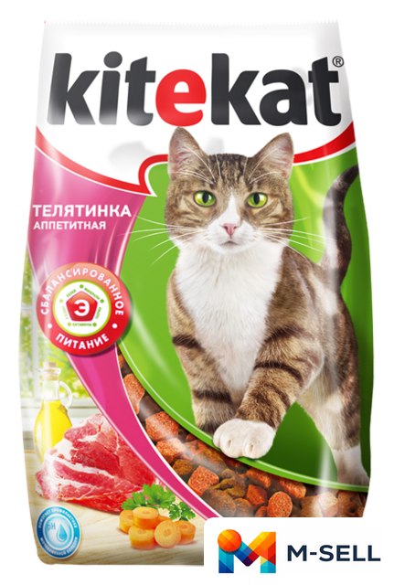 Сухой корм для кошек Kitekat Телятинка аппетитная 15 кг - Изображение №1 — Мульти e-магазин M-SELL