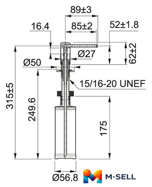 Дозатор для моющего средства Franke Comfort 119.0578.743 (оникс) - Изображение №2 — Мульти e-магазин M-SELL