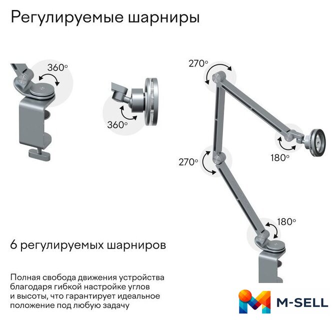 Держатель Magssory Arm ACM005 - Изображение №6 — Мульти e-магазин M-SELL
