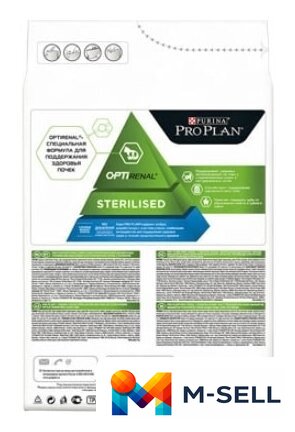Сухой корм для кошек Pro Plan Sterilised Adult Optirenal с кроликом 10 кг - Изображение №2 — Мульти e-магазин M-SELL