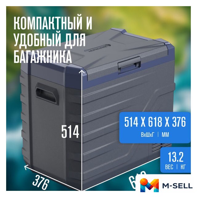 Компрессорный автохолодильник Alpicool NL50 (12/24, без адаптера 220В) - Изображение №6 — Мульти e-магазин M-SELL