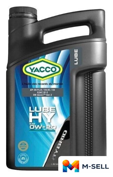 Моторное масло Yacco Lube HY 0W-20 5л - Изображение №1 — Мульти e-магазин M-SELL