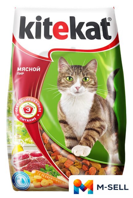 Сухой корм для кошек Kitekat Мясной пир 15 кг - Изображение №1 — Мульти e-магазин M-SELL