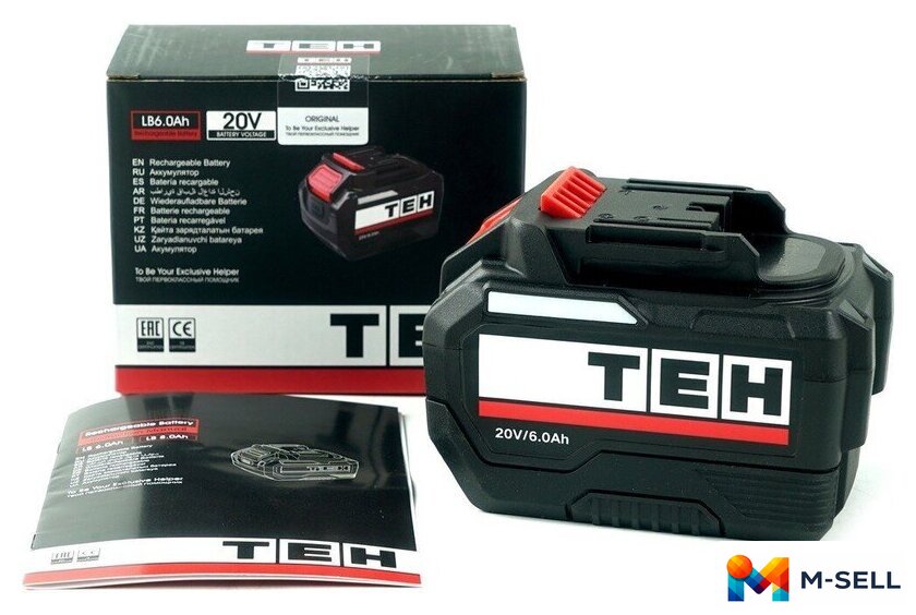 Аккумулятор TEH LB6.0Ah 20V 10C (20В/6 Ah) - Изображение №6 — Мульти e-магазин M-SELL