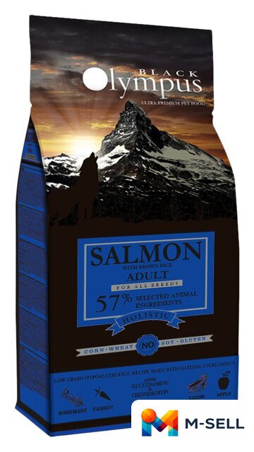 Сухой корм для собак Black Olympus Adult All Breeds Salmon (для всех пород с лососем) 12 кг - Изображение №1 — Мульти e-магазин M-SELL
