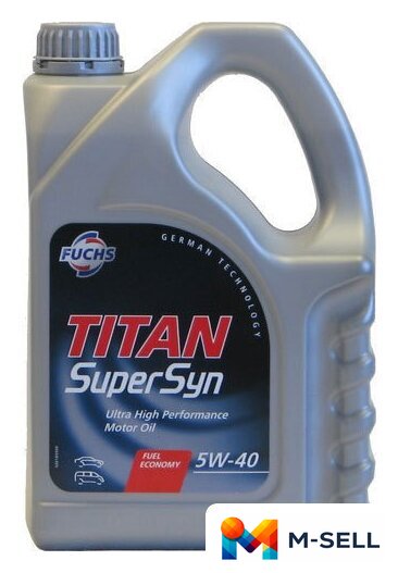 Моторное масло Fuchs Titan Supersyn 5W-40 5л - Изображение №1 — Мульти e-магазин M-SELL