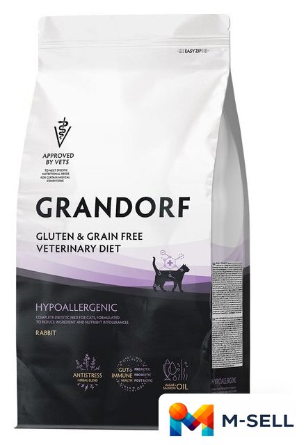 Сухой корм для кошек Grandorf Vet Cat Hypoallergenic 2 кг - Изображение №1 — Мульти e-магазин M-SELL