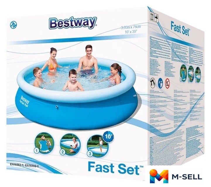 Надувной бассейн Bestway 305х76 (синий) [57266] - Изображение №3 — Мульти e-магазин M-SELL