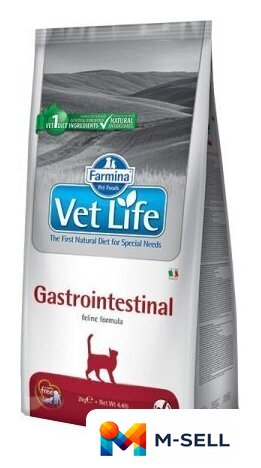 Сухой корм для кошек Farmina Vet Life Gastrointestinal (при проблемах с ЖКТ) 5 кг - Изображение №1 — Мульти e-магазин M-SELL