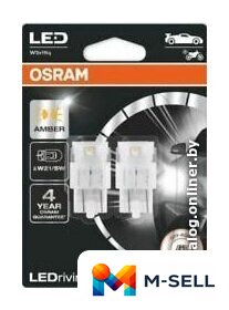 Светодиодная лампа Osram W21/5W LEDriving Amber 2шт - Изображение №1 — Мульти e-магазин M-SELL