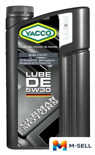 Моторное масло Yacco Lube DE 5W-30 2л - Изображение №1 — Мульти e-магазин M-SELL