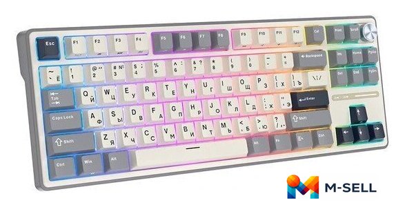 Клавиатура Royal Kludge R87 Pro Half Grey (RK Brown) - Изображение №4 — Мульти e-магазин M-SELL