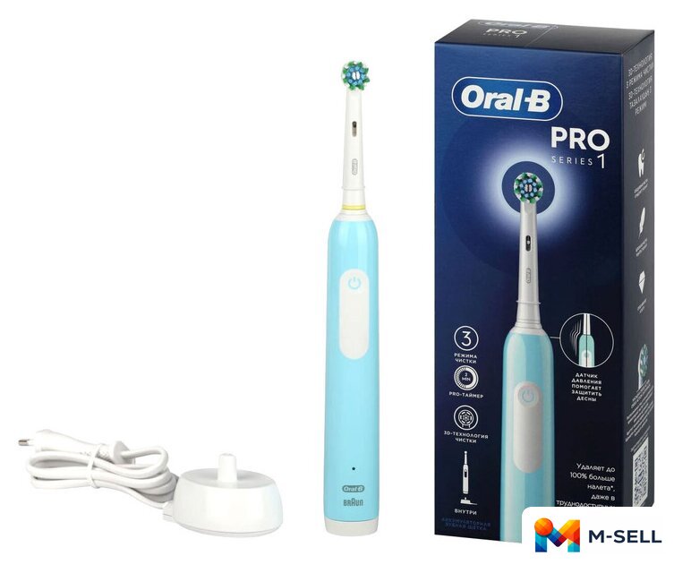 Электрическая зубная щетка Oral-B Pro Series 1 500 D305.513.3 - Изображение №1 — Мульти e-магазин M-SELL