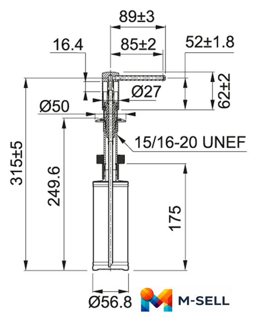 Дозатор для моющего средства Franke Comfort 119.0578.748 (белый) - Изображение №2 — Мульти e-магазин M-SELL