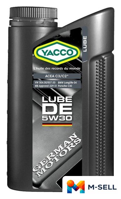 Моторное масло Yacco Lube DE 5W-30 5л - Изображение №1 — Мульти e-магазин M-SELL